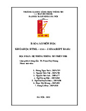 Báo cáo Khóa học HTML – CSS – Javascript basic môn Hệ thống thông tin web | Trường Đại học Bách Khoa Hà Nội