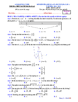 Đề KSCL lần 2 Toán 10 năm 2022 – 2023 trường THPT Nguyễn Đăng Đạo – Bắc Ninh
