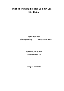 Đồ án "Thiết kế thi công bộ đếm và phân bố sản phẩm"