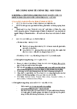 Đề cương giữa kỳ môn Kinh tế chính trị