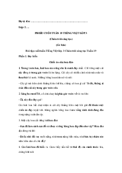 Bài tập cuối tuần tiếng Việt lớp 3 Chân trời sáng tạo Tuần 19 cơ bản