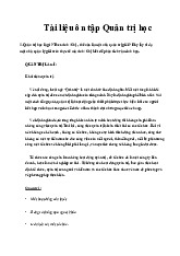 Tài liệu ôn tập môn Quản trị học   | Học viện Nông nghiệp Việt Nam