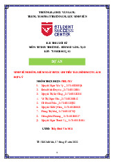 Báo cáo cuối kì môn Tư duy thiết kế - Đổi mới sáng tạo | Trường Đại học Văn Lang