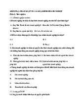 Bài tập thực hành Chương 3: Pháp luật về các loại hình doanh nghiệp môn Pháp luật kinh tế | Trường Đại học Thủy Lợi