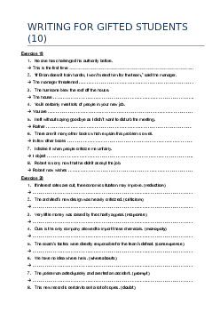 SENTENCE TRANSFORMATION WITH IDIOMS (10) with key (3 pages)