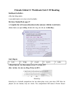 Giải Tiếng anh 11 Workbook Unit 5 5F Reading | Friends Global