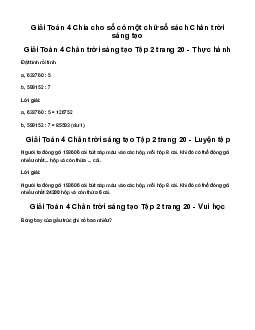 Giải Toán lớp 4 Bài 49: Chia cho số có một chữ số| Chân trời sáng tạo