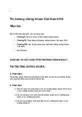 Tài liệu - Lý thuyết Thị trường Chứng khoán Việt Nam 2019 | Đại học Lâm nghiệp