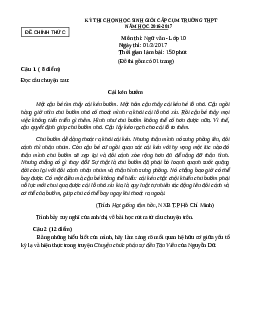 Đề thi HSG Văn 10 cụm Hà Đông, Hoài Đức