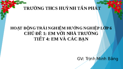 Giáo án điện tử Hoạt động trải nghiệm 6 Chủ đề 1 Kết nối tri thức: Em và các bạn