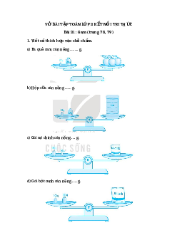 Giải VBT môn Toán 3 - Bài 31: Gam | Kết nối tri thức