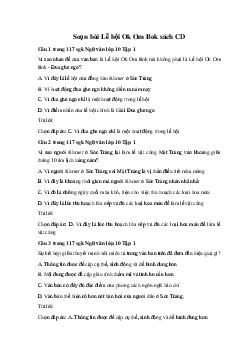 Soạn bài Lễ hội Ok Om Bok lớp 10 sách Cánh Diều