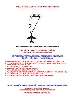 Hệ thống bài tập trắc nghiệm vector hình học phẳng cơ bản – vận dụng – vận dụng cao