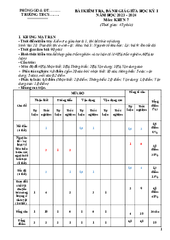 Đề thi giữa học kì 1 môn Khoa học tự nhiên 7 năm 2023 - 2024 sách Cánh diều - Đề 5