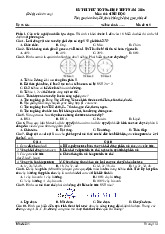 Đề thi thử tốt nghiệp THPT 2025 môn Sinh học trường THPT Giáp Hải, Bắc Giang