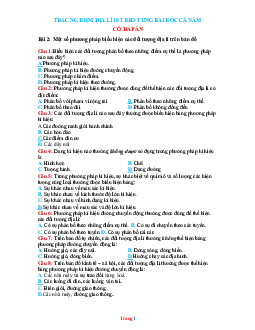 1200 câu trắc nghiệm Địa Lí 10 theo từng bài học cả năm (có đáp án)