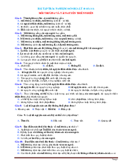 Bài tập trắc nghiệm địa 10 bài 41: môi trường và tài nguyên thiên nhiên (có đáp án)