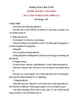 Giáo án Tự nhiên và xã hội 2 sách Chân trời sáng tạo (Cả năm)| Bài 27