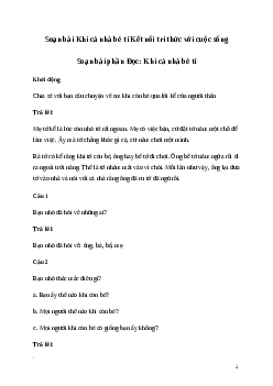 Soạn bài: Khi cả nhà bé tí Tiếng Việt 3 | Kết nối tri thức