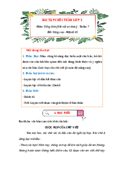 Phiếu bài tập cuối tuần Tiếng Việt lớp 3 Tuần 7 (Nâng cao) | Kết nối tri thức