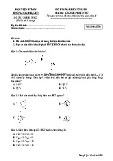 Đề thi mẫu để công bố Môn thi: Cấu kiện điện tử | Học viện kỹ thuật mật mã