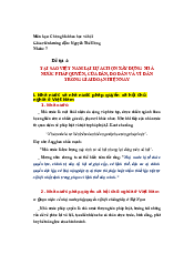 Tại Sao Việt Nam Lại Lựa Chọn Xây Dựng Nhà nước Pháp Quyền, Của Dân, Do Dân Và Vì Dân trong Giai Đoạn Hiện Nay | Pháp luật đại cương