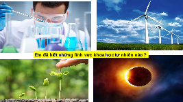 Giáo án điện tử Khoa học tự nhiên 6 bài 2 Chân trời sáng tạo : Các lĩnh vực chủ yếu của khoa học tự nhiên