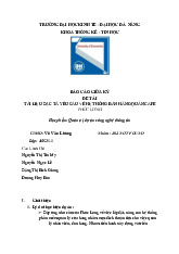 TÀI LIỆU ĐẶC TẢ YÊU CẦU VỀ HỆ THỐNG BÁN HÀNG QUÁN CAFE PHÚC LONG - Môn quản trị học - Đại Học Kinh Tế - Đại học Đà Nẵng