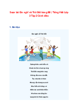 Soạn bài Em nghĩ về Trái Đất trang 88 | Tiếng Việt Lớp 3 Tập 2 Cánh diều