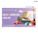 Tài liệu Chủ đề 5 Quản trị thương hiệu của doanh nghiệp môn Bao bì và Thương hiệu hàng hóa | Đại học kinh tế Quốc dân