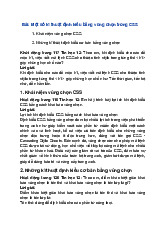 Giải SGK Tin học 12 Chân trời sáng tạo Bài F9: Một số kĩ thuật định kiểu bằng vùng chọn trong CSS