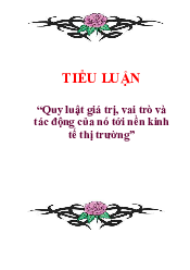Ôn tập Tiểu luận kinh tế thị trường - Kinh tế chính trị Mác-Lê nin | Trường Đại học Tài nguyên và Môi trường Hà Nội