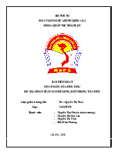 Bài tiểu luận: Phân tích xung đột trong tổ chức | Học viện Hành chính Quốc Gia