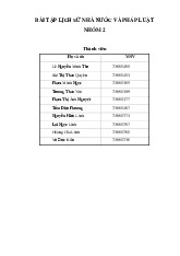 BÀI TẬP LỊCH SỬ NHÀ NƯỚC VÀ PHÁP LUẬT