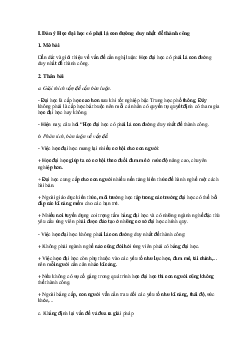 Nghị luận xã hội về vấn đề: Học đại học có phải con đường duy nhất để thành công | Văn mẫu 11 Chân trời sáng tạo