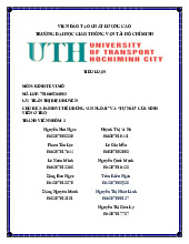 Bài Tiểu luận Kinh tế vi mô