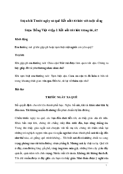 Soạn bài Đọc: Trước ngày xa quê | Kết nối tri thức