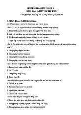 Đề thi giữa học kỳ 1 môn Địa Lý lớp 9 năm học 2024 - 2025 | Bộ sách Kết nối tri thức