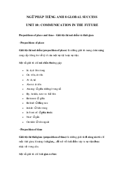 Ngữ pháp Unit 10 lớp 8 Communication In The Future