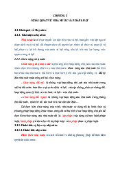 Tổng hợp tóm tắt kiến thức chương 1 - Pháp luật đại cương | Trường Đại học Văn hóa Hà Nội