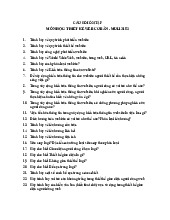 Câu hỏi ôn tập môn Thiết kế Website cơ bản | Học viện Công Nghệ Bưu Chính Viễn Thông