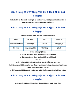 Giải Bài 1: Từ bản nhạc bị đánh rơi trang 15 VBT Tiếng Việt lớp 3 Tập 2 Chân trời sáng tạo