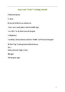 Giải Tiếng Anh 7 Unit 7: Getting Started | Global Success