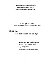 Tiểu luận TÌM HIỂU VỀ BIẾN ĐỔI KHÍ HẬU. môn Môi trường và con người - Trường Đại học Bà Rịa - Vũng Tàu