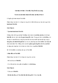 Giải Địa lí 10 Bài 4: Trái Đất, Thuyết kiến tạo mảng | Chân trời sáng tạo