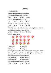 Đề kiểm tra số 1 môn Toán lớp 5