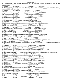 Vocabulary Test For Gited Students