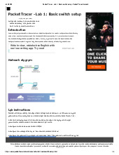 Packet Tracer - Lab 1 : Basic switch setup | Đại học Kinh tế Kỹ thuật Công nghiệp