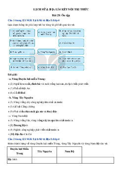 Lịch Sử và Địa Lí lớp 4 Bài 29: Ôn tập Kết nối tri thức
