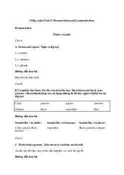 Tiếng Anh 6 Unit 5: Pronunciation and Communication | Explorer English